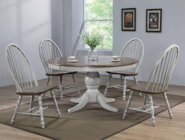 Jack Gray/Brown Round Dining Room Set - Lara FurnitureDining Room Set