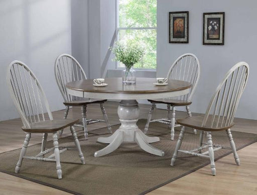 Jack Gray/Brown Round Dining Room Set - Lara FurnitureDining Room Set