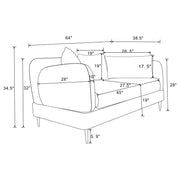 Jade 2-piece Chenille Upholstered Sofa Set Latte - 509411-S2