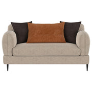 Jade 2-piece Chenille Upholstered Sofa Set Latte - 509411-S2