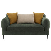 Jade Chenille Upholstered Modern Track Arm Loveseat Green - 509132