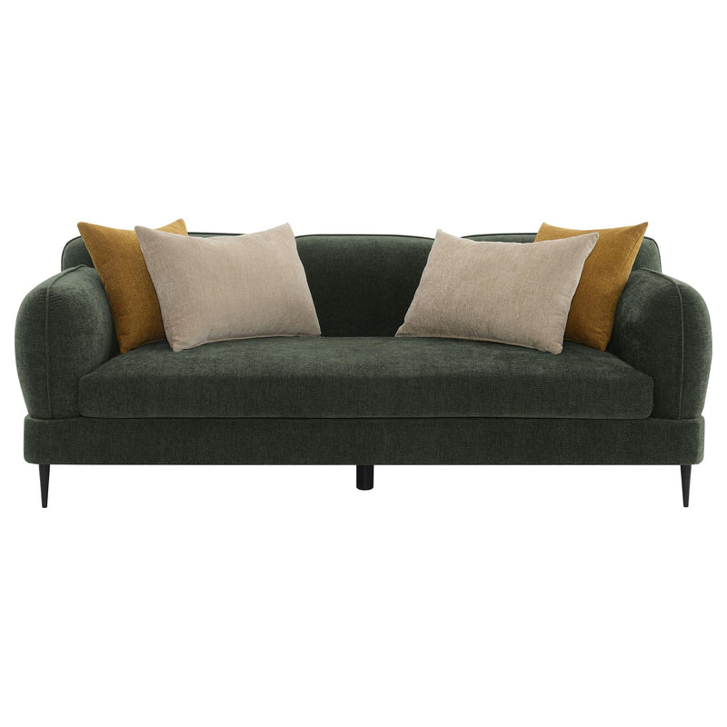 Jade Chenille Upholstered Modern Track Arm Sofa Green - 509131