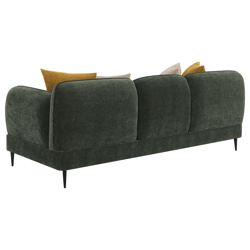 Jade Chenille Upholstered Modern Track Arm Sofa Green - 509131