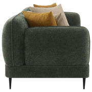 Jade Chenille Upholstered Modern Track Arm Sofa Green - 509131