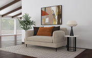 Jade Chenille Upholstered Sculpted Track Arm Loveseat Latte - 509412