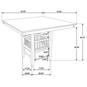 Jaden Square 47-inch Counter Height Dining Table Espresso - 100958