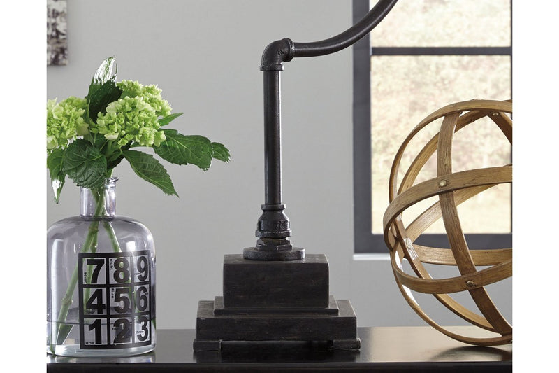 Jae Antique Black Desk Lamp - Lara FurnitureTable Lamp