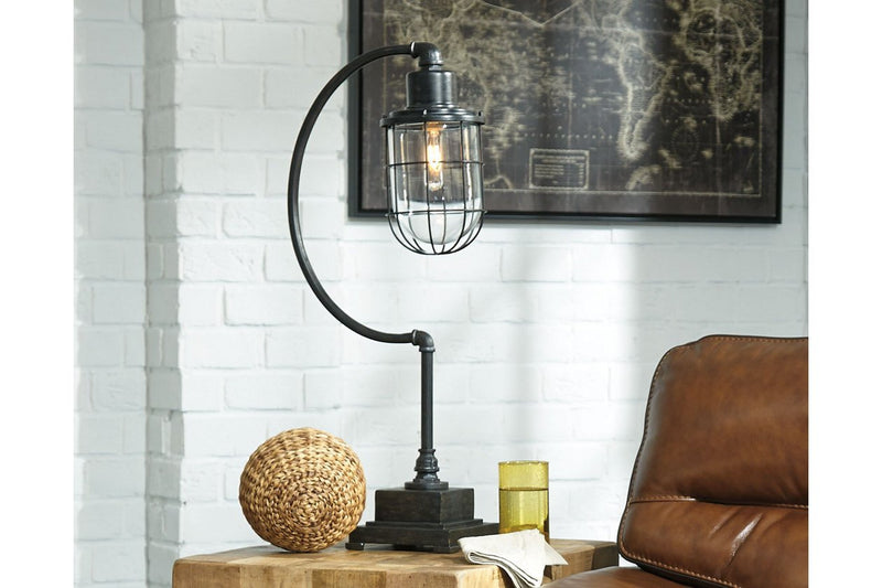 Jae Antique Black Desk Lamp - Lara FurnitureTable Lamp