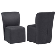 Jaelynn Upholstered Dining Side Chair Charcoal (Set of 2) - 107052CHAR
