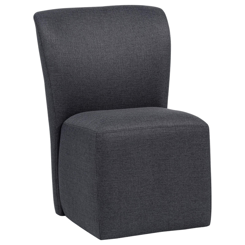 Jaelynn Upholstered Dining Side Chair Charcoal (Set of 2) - 107052CHAR