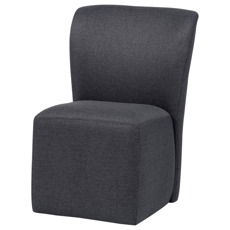 Jaelynn Upholstered Dining Side Chair Charcoal (Set of 2) - 107052CHAR