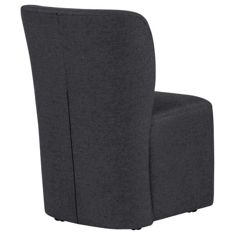Jaelynn Upholstered Dining Side Chair Charcoal (Set of 2) - 107052CHAR