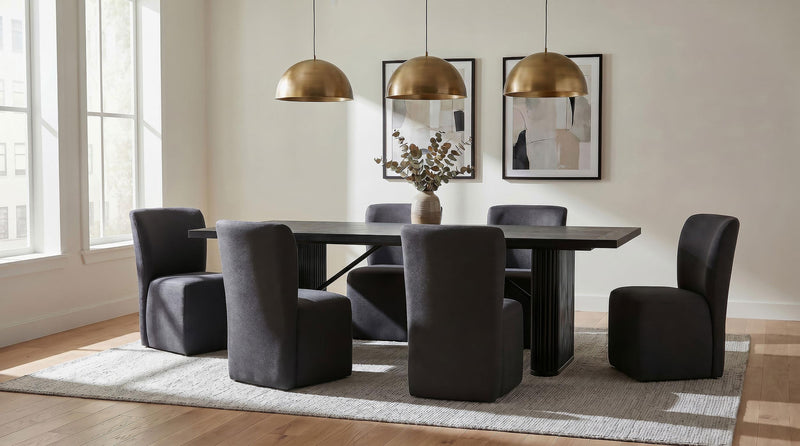 Jaelynn Upholstered Parsons Dining Side Chair Charcoal (Set of 2) - 107052CHAR