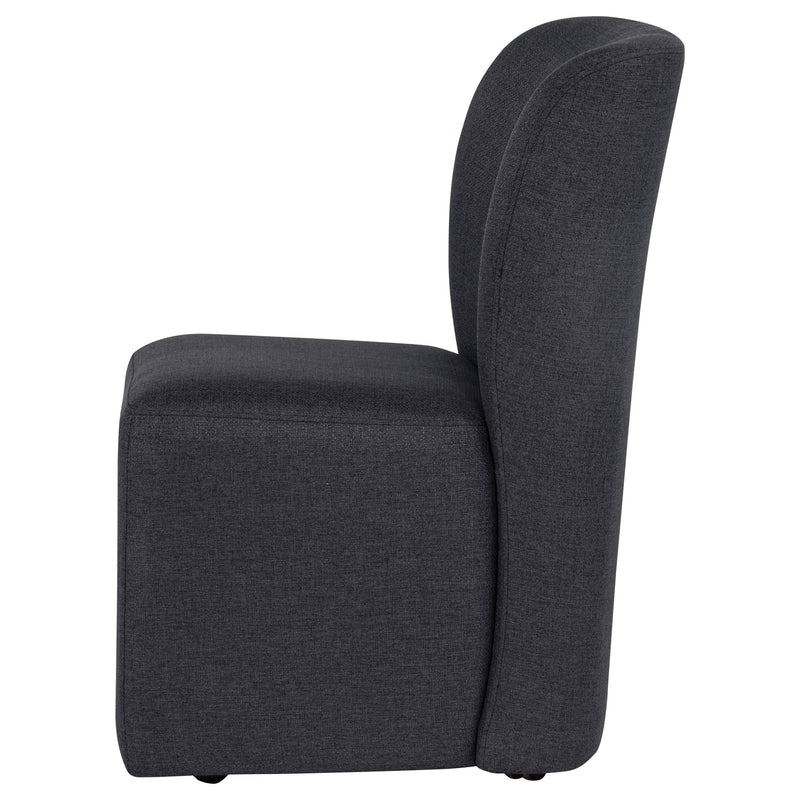 Jaelynn Upholstered Parsons Dining Side Chair Charcoal (Set of 2) - 107052CHAR