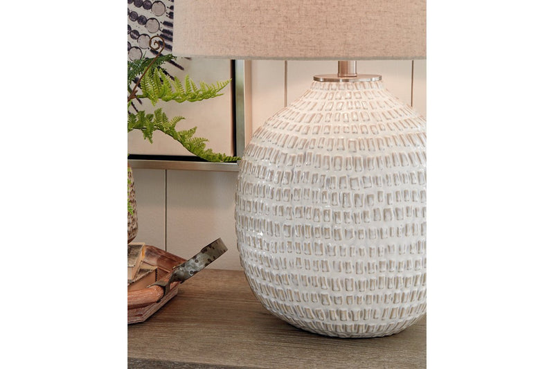 Jamon Beige Table Lamp - Lara FurnitureTable Lamp