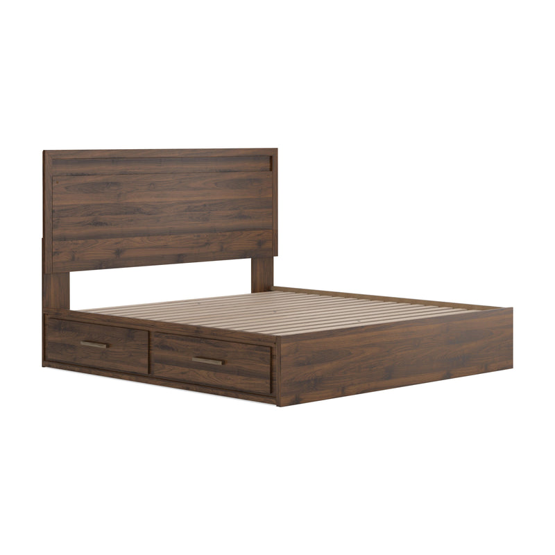 Janfyn Brown King Panel Bed with 2 Sided Storage - PCB1010B10
