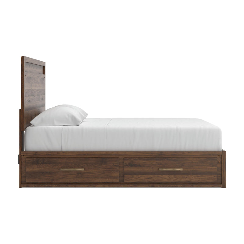 Janfyn Brown King Panel Bed with 2 Sided Storage - PCB1010B10