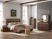 Janfyn Brown King Panel Bed with Storage - PCB1010B9