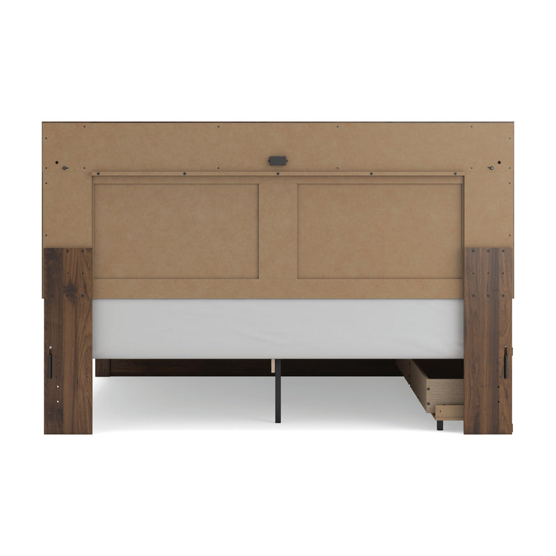 Janfyn Brown King Panel Bed with Storage - PCB1010B9