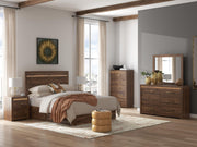 Janfyn Brown Queen Panel Bed with Storage - PCB1010B4