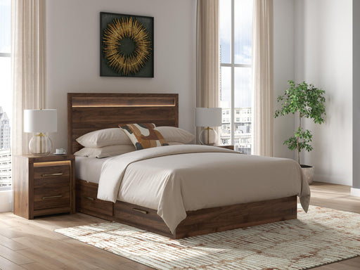 Janfyn Brown Queen Panel Bed with Storage - PCB1010B4