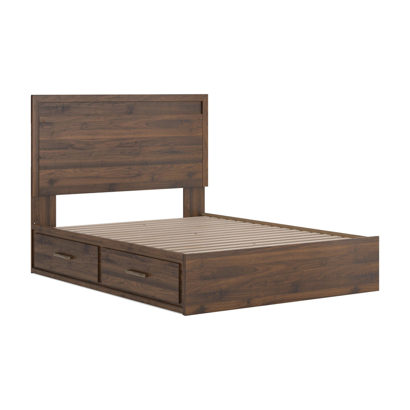 Janfyn Brown Queen Panel Bed with Storage - PCB1010B4