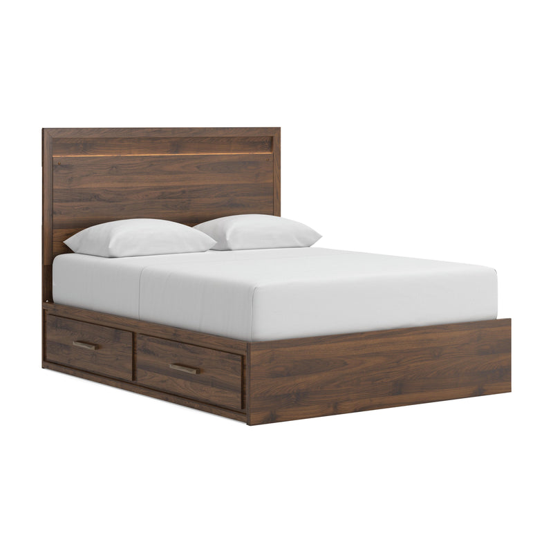 Janfyn Brown Queen Panel Bed with Storage - PCB1010B4