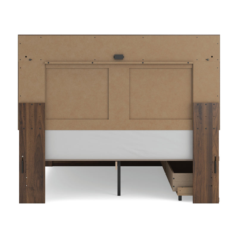 Janfyn Brown Queen Panel Bed with Storage - PCB1010B4