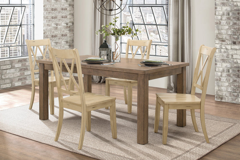Janina Natural/Buttermilk Dining Set - Lara FurnitureDining Room Set
