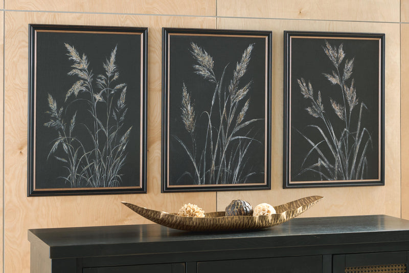 Janisburg Black/White/Brown Wall Art (Set of 3) - A8000561