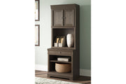 Janismore Weathered Gray Bookcase - Lara FurnitureBookcases