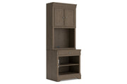 Janismore Weathered Gray Bookcase - Lara FurnitureBookcases