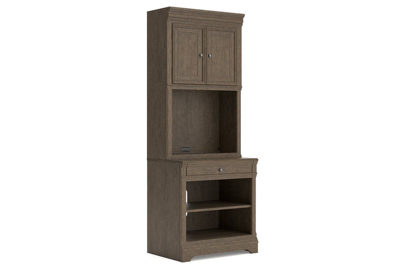 Janismore Weathered Gray Bookcase - Lara FurnitureBookcases