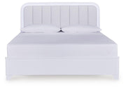 Jarlee White King Upholstered Panel Bed - PCB392B4
