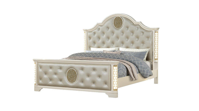 Jasmine King Bed Beige - Jasmine King Bed Beige