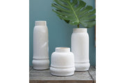 Jayden White Vase (Set of 3) - A2000428 - Lara Furniture