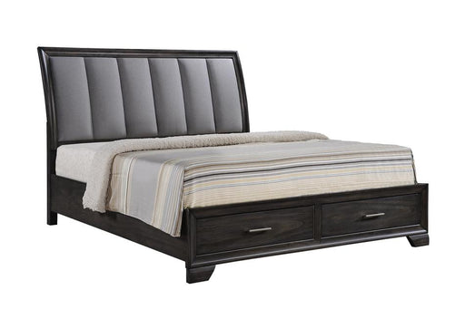 Jaymes Gray King Storage Platform Bed - Lara FurnitureKing Bed