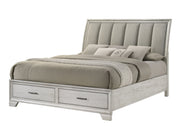 Jaymes White Mist Footboard Storage Platform Bedroom Set - Lara FurnitureBedroom Set