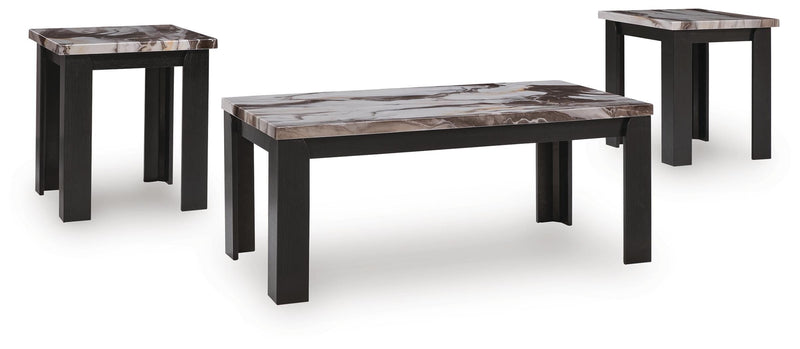Jazmore Dark Brown Table (Set of 3) - T255-13