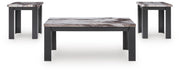 Jazmore Dark Brown Table (Set of 3) - T255-13