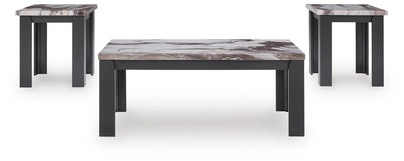 Jazmore Dark Brown Table (Set of 3) - T255-13