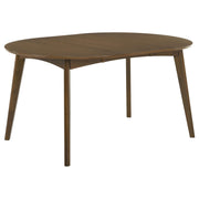 Jedda Oval 60-inch Extension Leaf Dining Table Dark Walnut - 105361