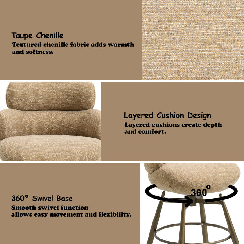 Jena Bar Chair w/Swivel - DN03819