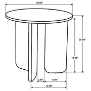 Jenna 2-piece Round Marble Top Coffee Table Set Brown - 706168-S2