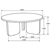 Jenna 2-piece Round Marble Top Coffee Table Set Brown - 706168-S2