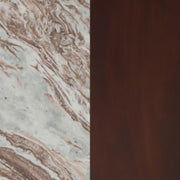 Jenna 35-inch Round Marble Top Cocktail Coffee Table Brown - 706168