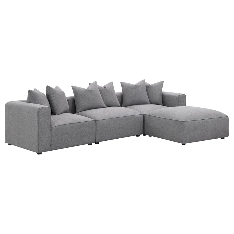 Jennifer Upholstered Armless Chair Grey - 551594