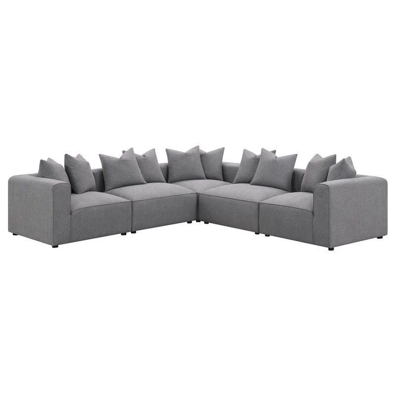 Jennifer Upholstered Armless Chair Grey - 551594