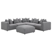 Jennifer Upholstered Armless Chair Grey - 551594