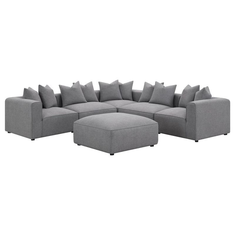 Jennifer Upholstered Armless Chair Grey - 551594